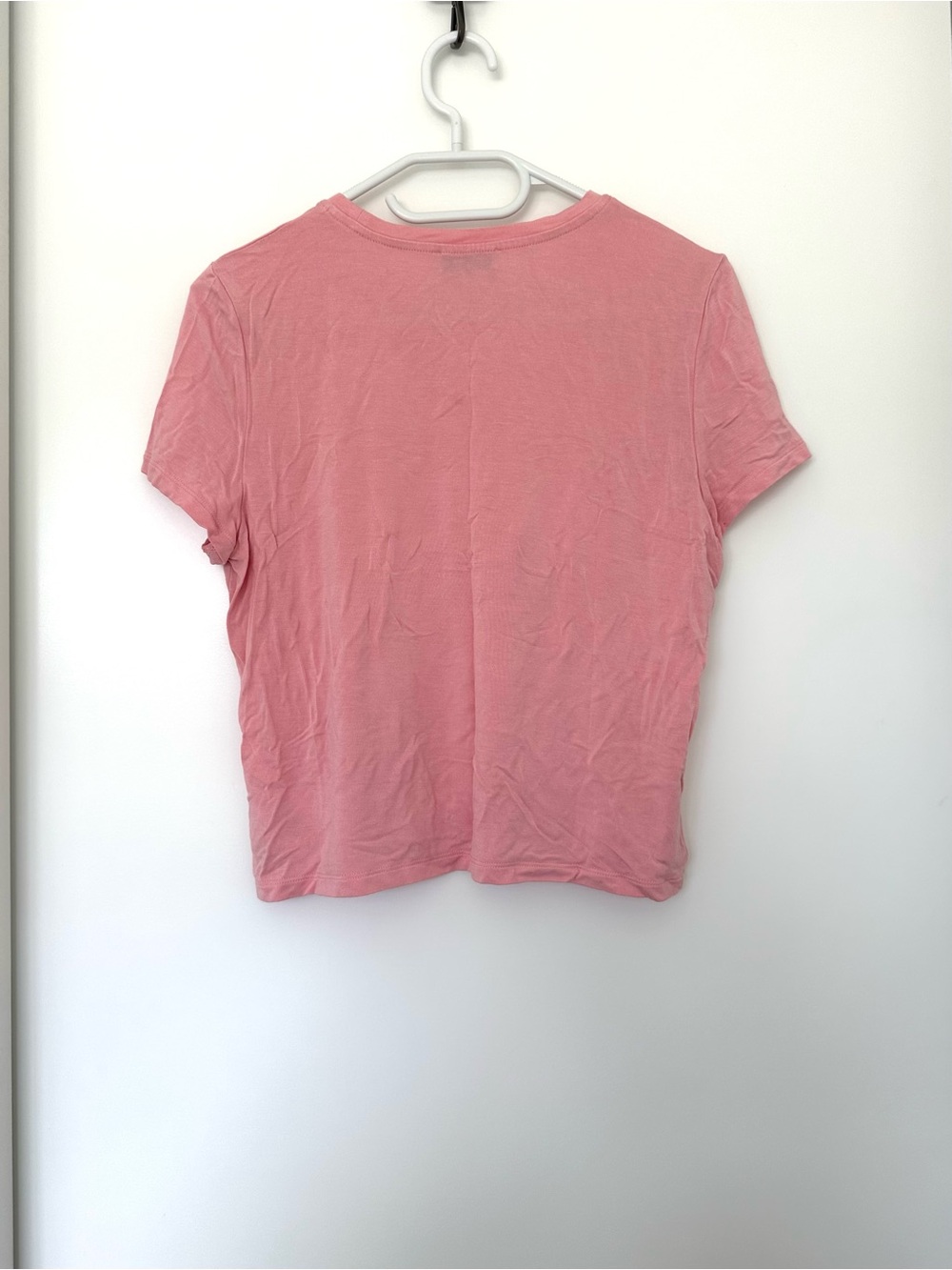Babaton Pink Short-Sleeve Crewneck Cropped Tee